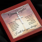 To My Amazing Granddaughter (Sunset Cross) - Stainless Cross Necklace