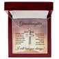 To My Amazing Granddaughter (Sunset Cross) - Stainless Cross Necklace
