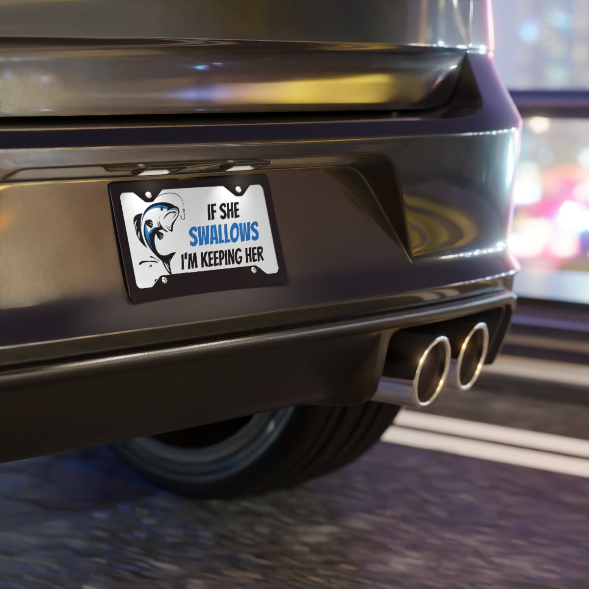 I'm Keeping Her (Blue Fish) - Vanity Plate