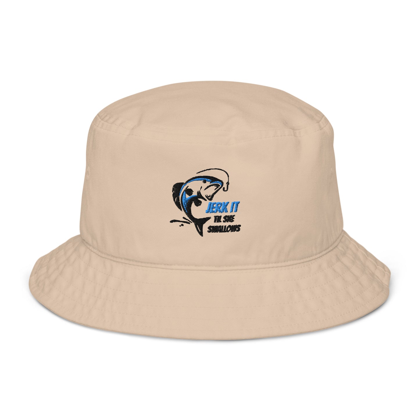 Jerk it 1 -(Blue Fish)- Organic bucket hat