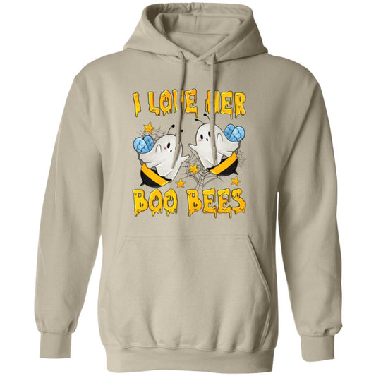 I love her BOO BEES (Halloween) - G185 Pullover Hoodie