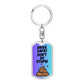 Drive Safe - Don't Do Stupid Shit (Purple Gradient)  - Graphic Dog Tag Keychain