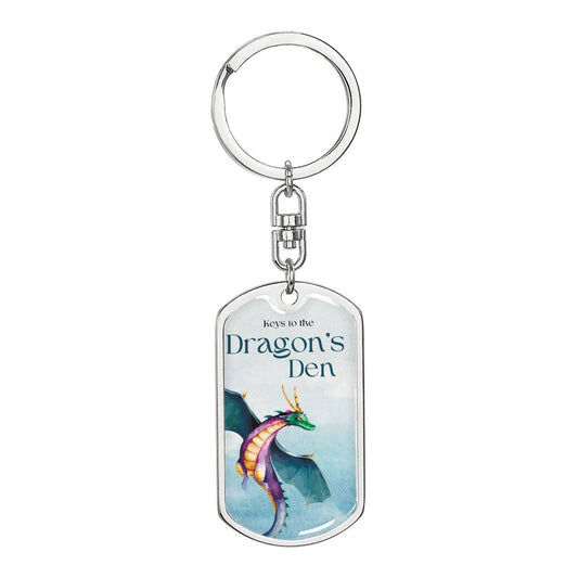 Dragon's Den 4 (Custom Private) - Swivel Dog Tag Key Chain