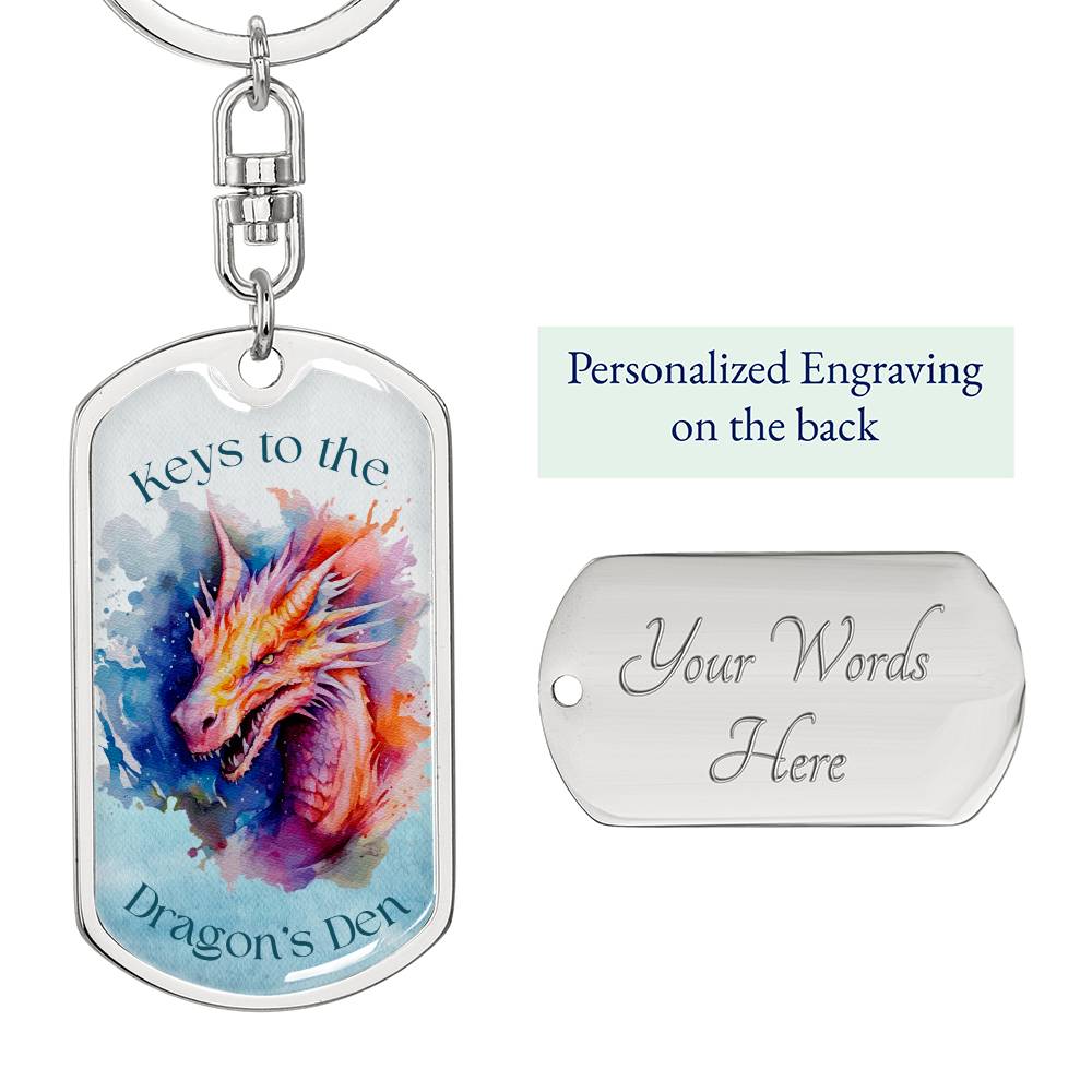 Dragon's Den 5(Custom Private) - Swivel Dog Tag Key Chain