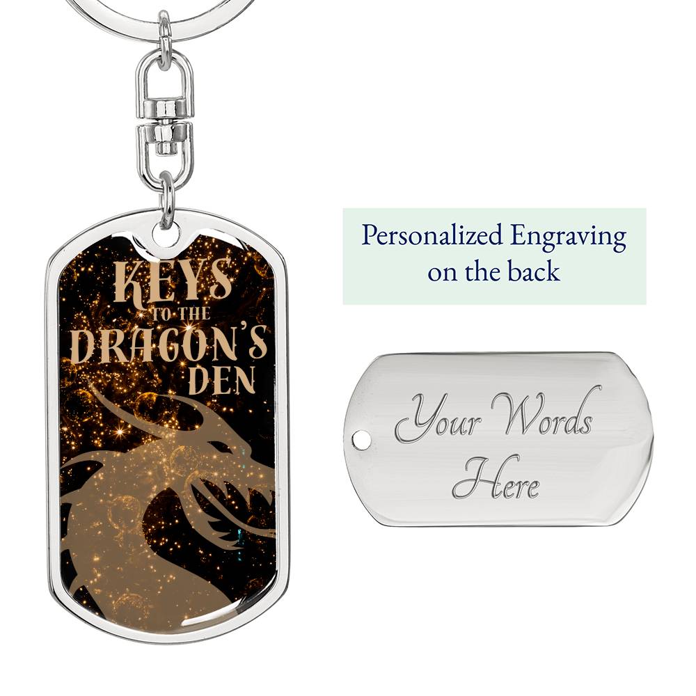 Dragon's Den 7(Custom Private) - Swivel Dog Tag Key Chain