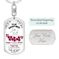 Bada$$ Niece (I am the Storm - pink) - Swivel Dog Tag Key chain