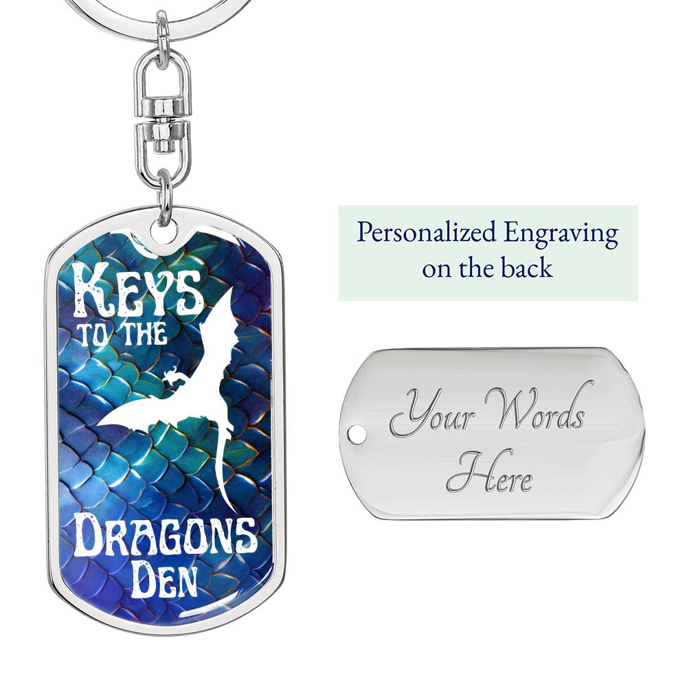 Dragon's Den 6 (Custom Private) - Swivel Dog Tag Key Chain