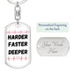 CPR Saves Lives (Medical / EMS / Doctor / Nurse / Healthcare) - Graphic Dog Tag Keychain