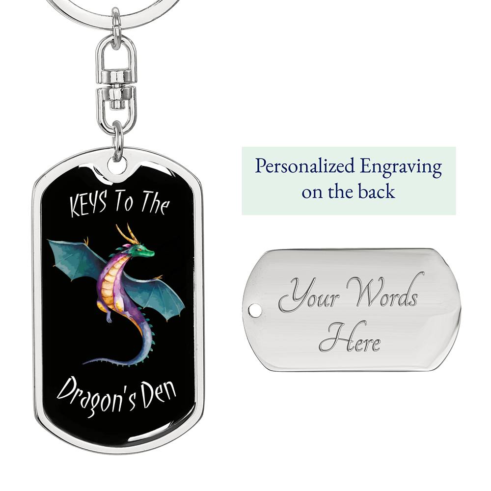 Dragon's Den 1 (Custom Private) - Swivel Dog Tag Key Chain