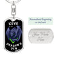 Dragon's Den 8 (Custom Private) - Swivel Dog Tag Key Chain
