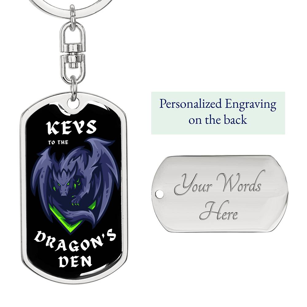 Dragon's Den 8 (Custom Private) - Swivel Dog Tag Key Chain