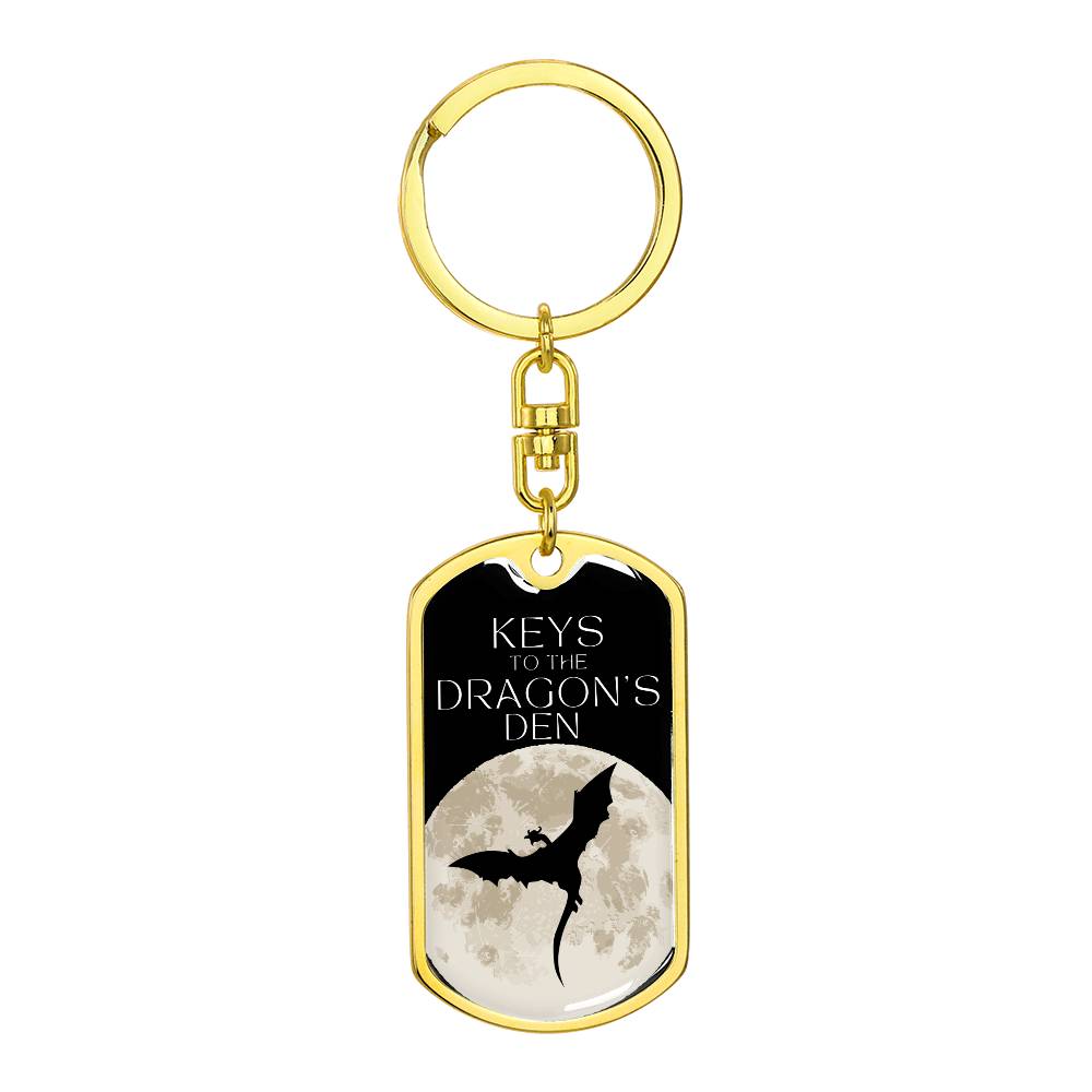 Dragon's Den 9 (Custom Private) - Swivel Dog Tag Key Chain