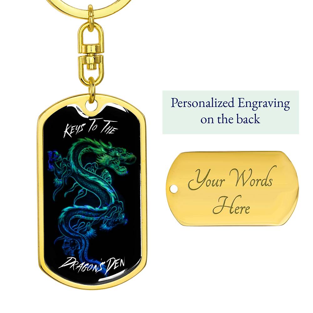 Dragon's Den 3 (Custom Private) - Swivel Dog Tag Key Chain