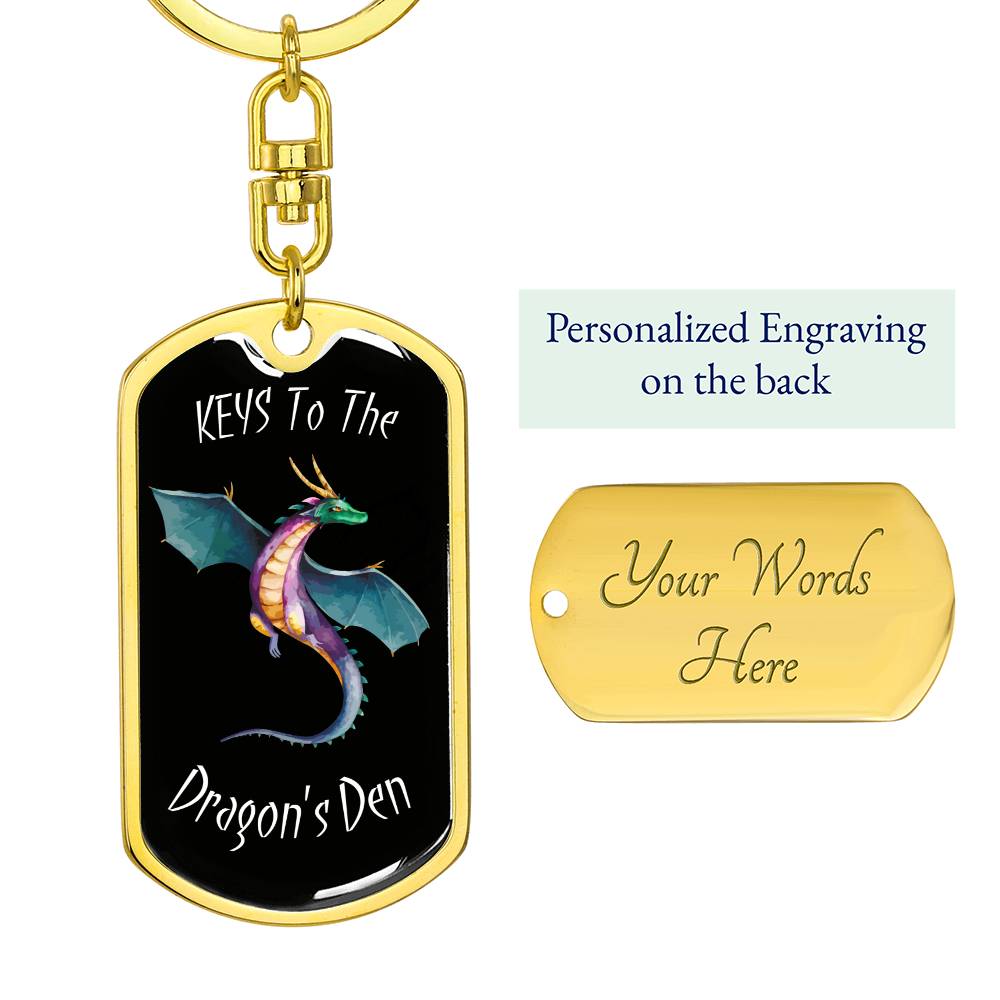 Dragon's Den 1 (Custom Private) - Swivel Dog Tag Key Chain