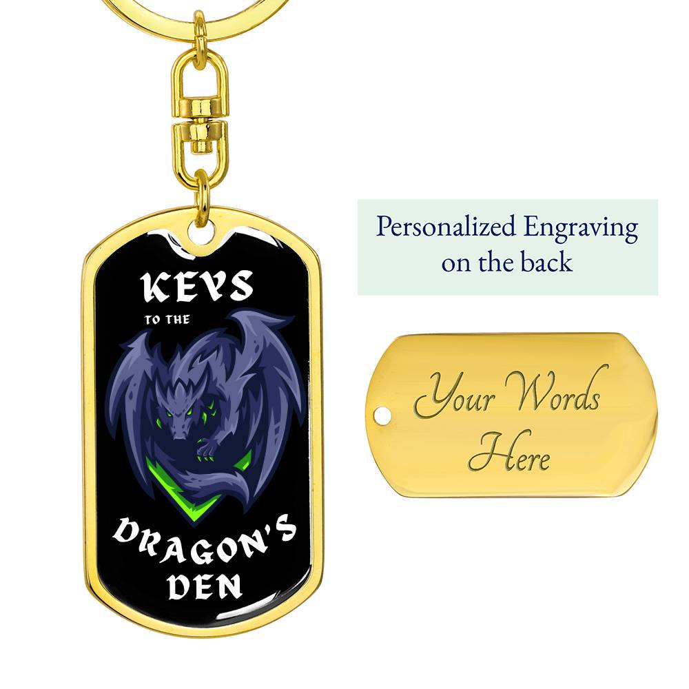 Dragon's Den 8 (Custom Private) - Swivel Dog Tag Key Chain