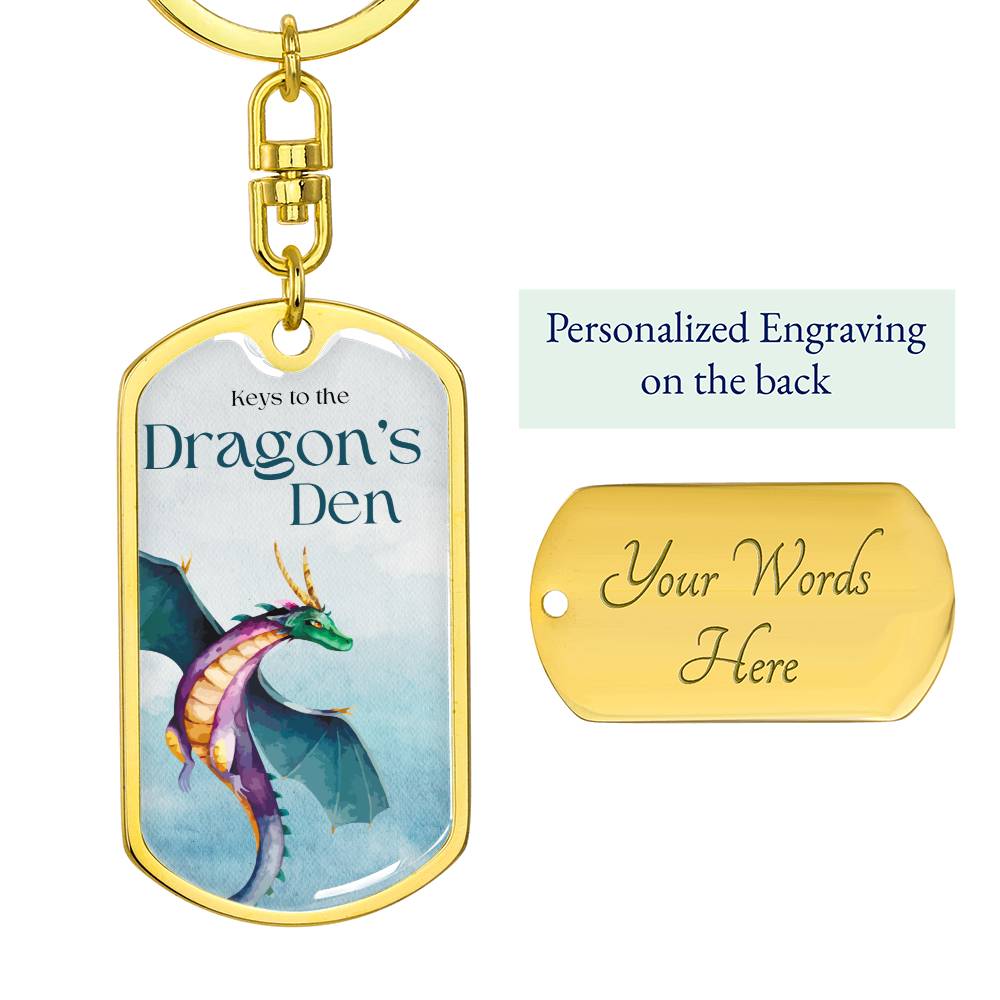 Dragon's Den 4 (Custom Private) - Swivel Dog Tag Key Chain