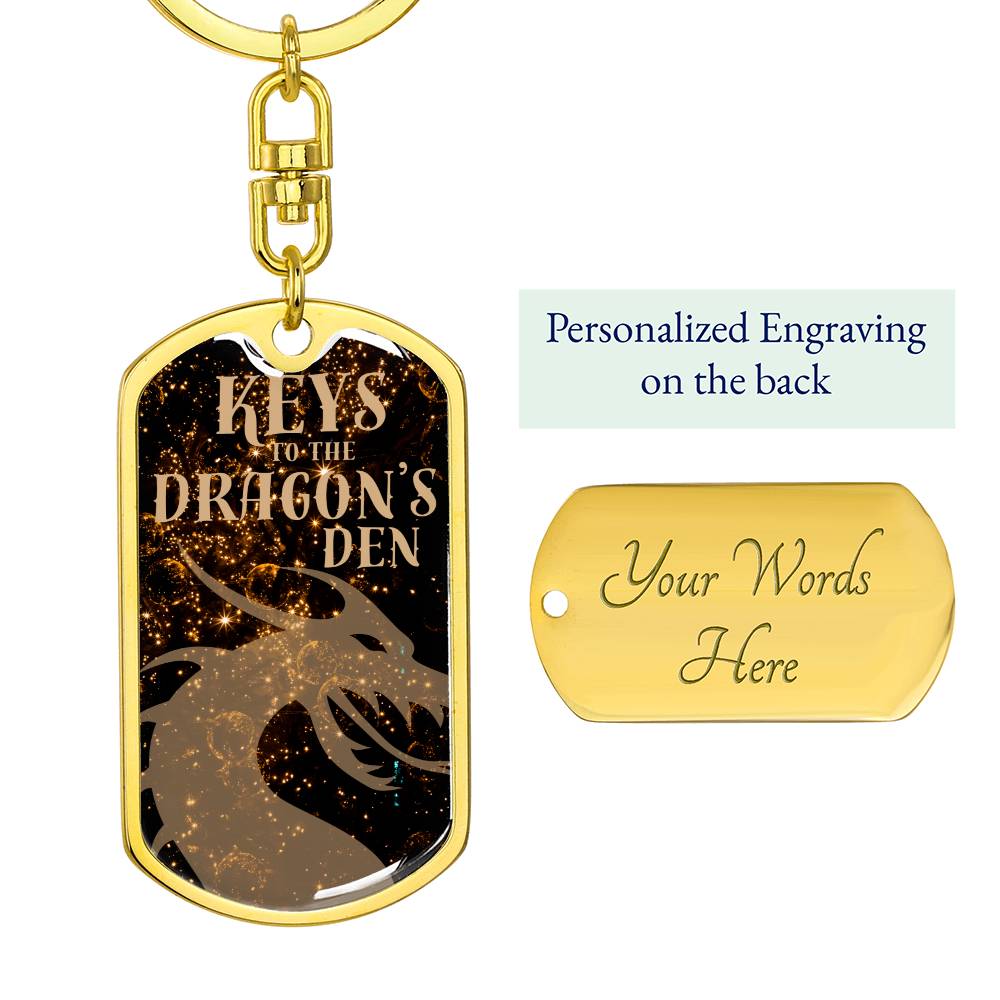 Dragon's Den 7(Custom Private) - Swivel Dog Tag Key Chain