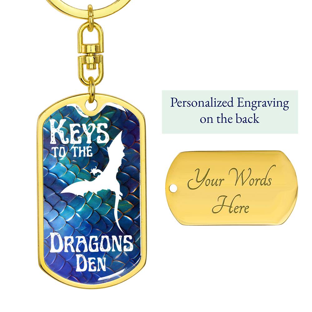 Dragon's Den 6 (Custom Private) - Swivel Dog Tag Key Chain