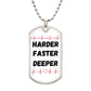 Harder / CPR Saves Lives (Medical / EMS / Doctor / Nurse / Healthcare) - Dog Tag Necklace
