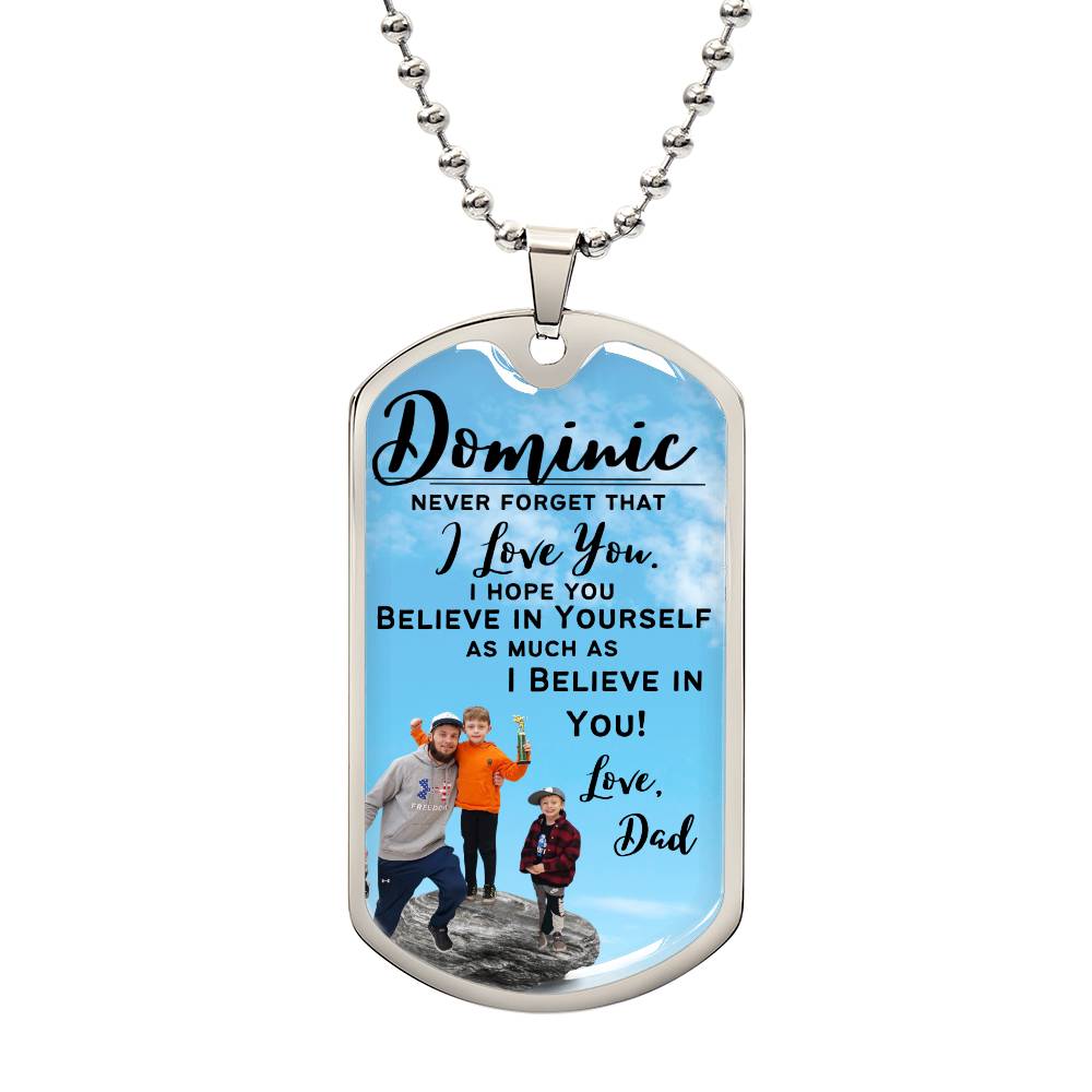 Private for Dan Busch- Dog Tag Necklace - Dominic