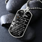 To My Son (From Mom or Dad) - Large Half Lion - Dog Tag Necklace