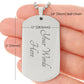 To My Son (From Mom or Dad) - Large Half Lion - Dog Tag Necklace