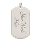 To My BadA$$ Niece (Red flowers) _ Dog Tag Necklace