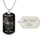 To our Daughter (This Whole Pride has your back) - Dog Tag Necklace