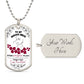 To My BadA$$ Niece (Red flowers) _ Dog Tag Necklace