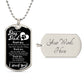 To the very best Dog Dad (I Woof You!) - Dog Tag Necklace
