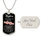 To My Nephew (Fist Bump) From Uncle - Dog Tag Necklace