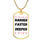 Harder / CPR Saves Lives (Medical / EMS / Doctor / Nurse / Healthcare) - Dog Tag Necklace