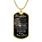 To our Daughter (This Whole Pride has your back) - Dog Tag Necklace