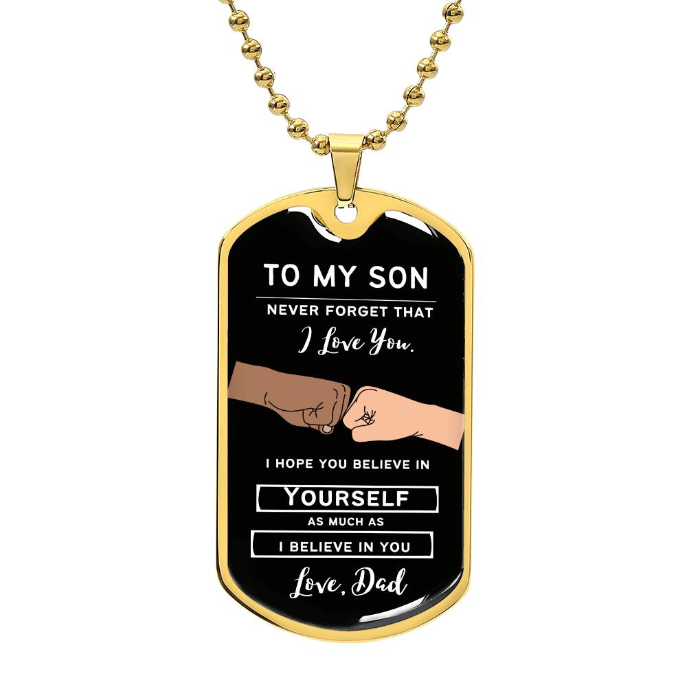 To Son from Dad (Fist Bump 4) - Dog Tag