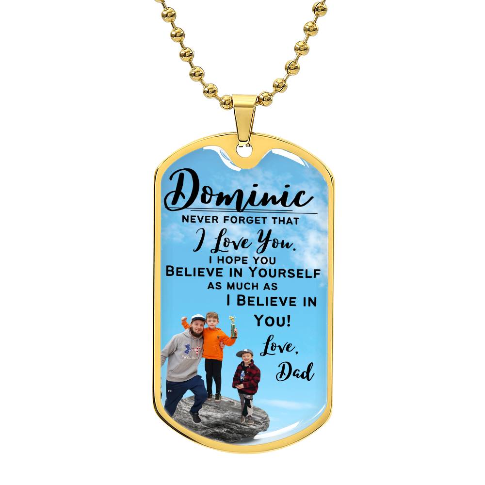 Private for Dan Busch- Dog Tag Necklace - Dominic