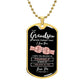 To My Grandson, From Pa (Fist Bump) - Dog Tag Necklace