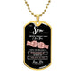 Custom - To My Son, Love Pa (Fist Bump) - Graphic Dog Tag