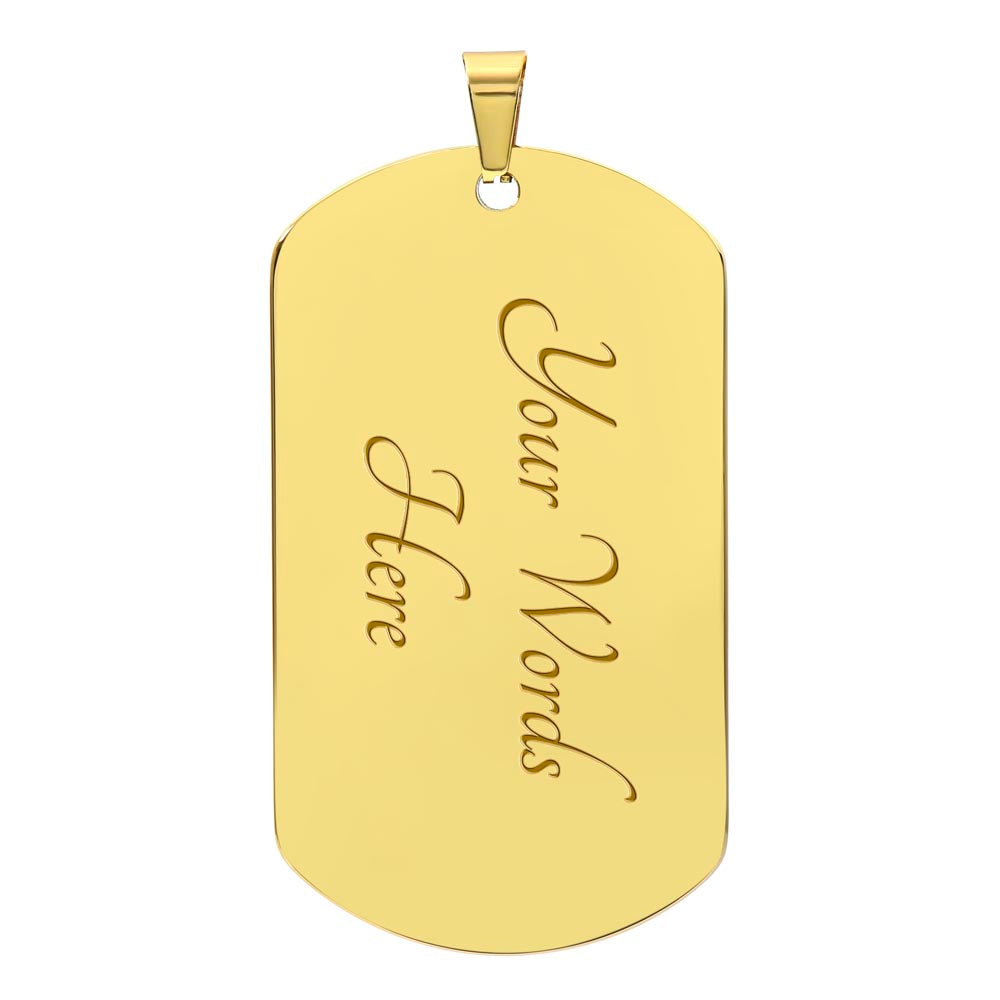 Custom - To My Son, Love Pa (Fist Bump) - Graphic Dog Tag