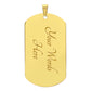 To My Grandson, From Pa (Fist Bump) - Dog Tag Necklace