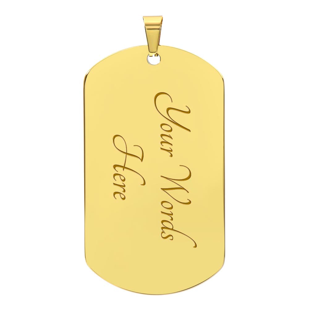 To My Nephew (Fist Bump) From Uncle - Dog Tag Necklace