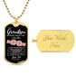 To My Grandson, From Pa (Fist Bump) - Dog Tag Necklace