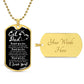 To the very best Cat Dad - Dog Tag Necklace