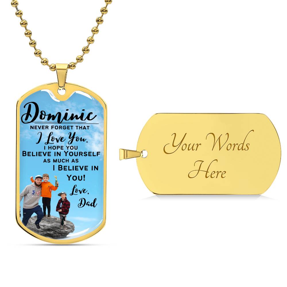 Private for Dan Busch- Dog Tag Necklace - Dominic