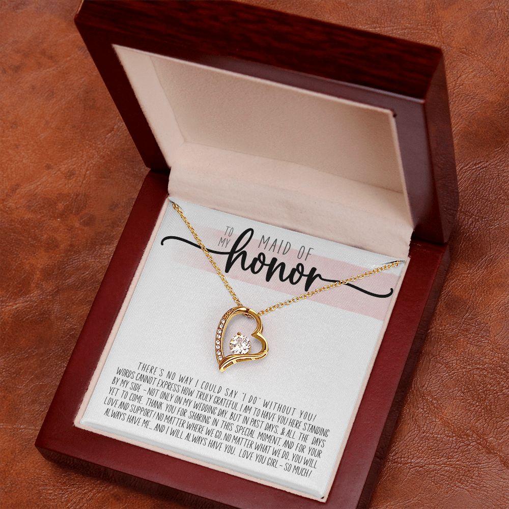 To My Maid of Honor (Wedding) - Forever Love Necklace