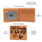 I'm the Dad that Stepped Up (Stepfather / Step Father / Step Dad  - Father's Day / Christmas) - Genuine Cowhide Leather Wallet