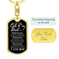 To the Very Best Cat Dad - Dog Tag Swivel Keychain