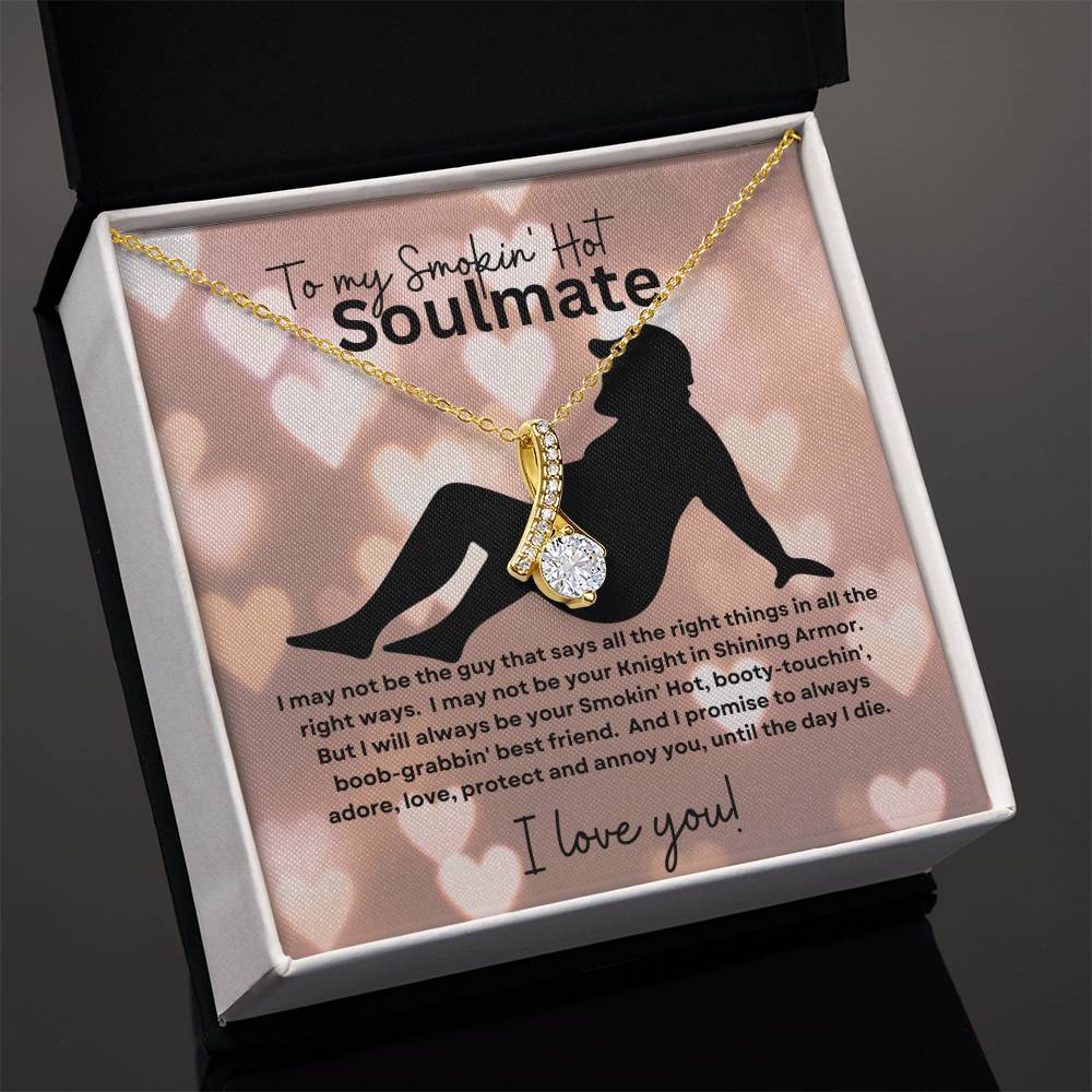 To My Smokin' Hot Soulmate (Valentines Day Naked Man) - Alluring Beauty Necklace