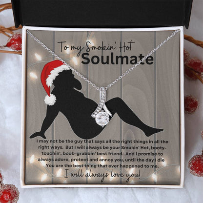 To My Smokin' Hot Soulmate (Sexy bearded Naked Santa / Christmas ) - Alluring Beauty Necklace