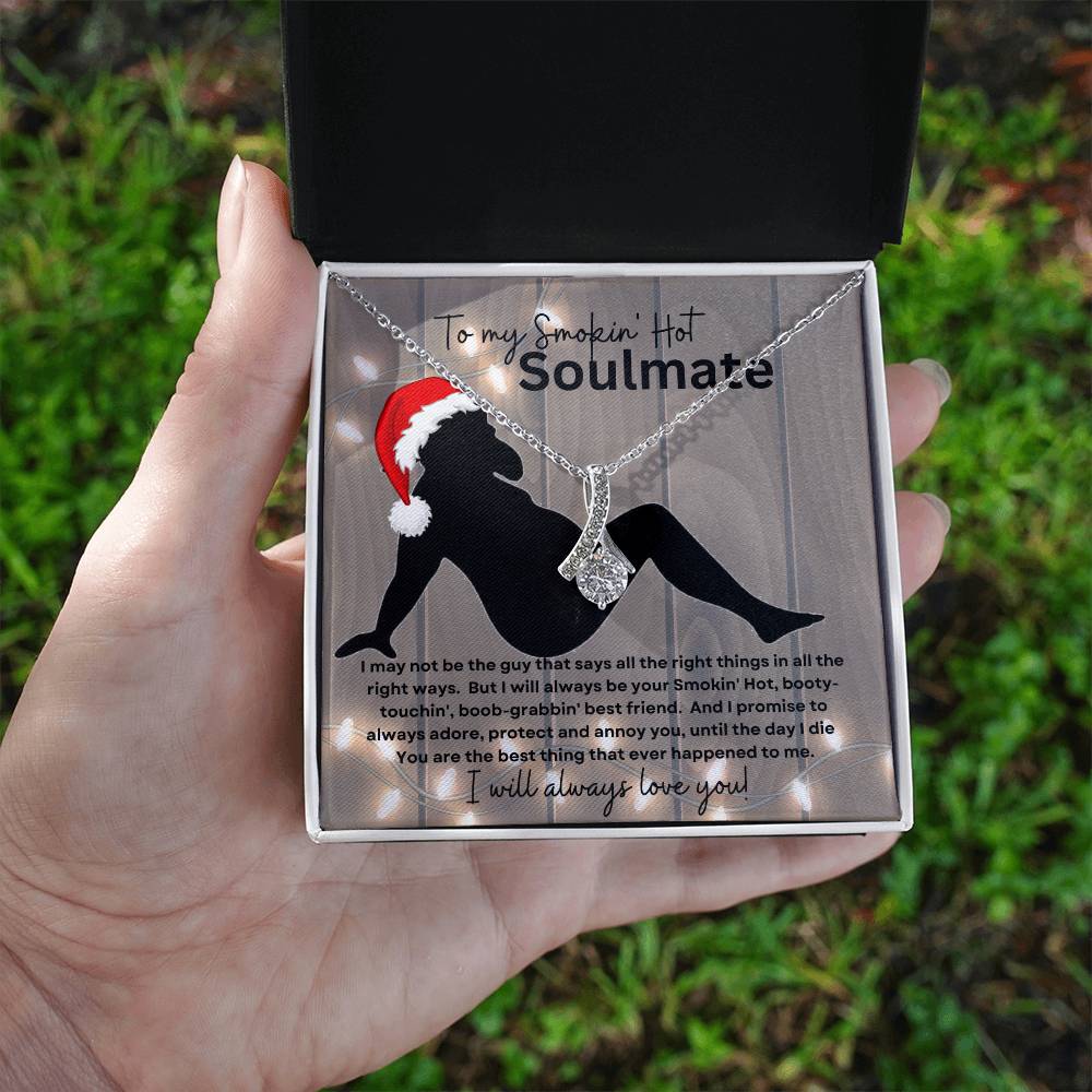 To My Smokin' Hot Soulmate (Sexy bearded Naked Santa / Christmas ) - Alluring Beauty Necklace