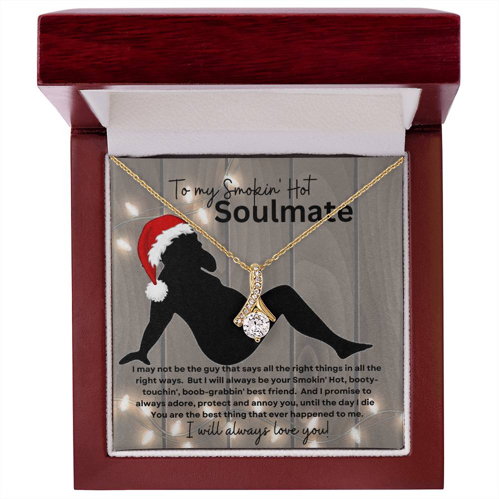 To My Smokin' Hot Soulmate (Sexy bearded Naked Santa / Christmas ) - Alluring Beauty Necklace